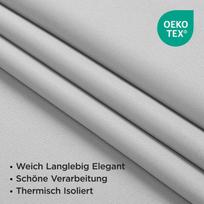 Užtemdančios termo užuolaidos Opaque rinkinys iš 2 vnt. 210x132 cm pilkos — užuolaidos miegamajam, užuolaidos su žiedais, garsą izoliuojančios užuolaidos, paruoštos užuolaidos, užuolaidos svetainei, užuolaidos su tuneliu