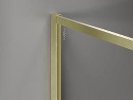 Mexen Kioto-XF dušo sienelė Walk-in su rėmeliu 70 x 202 cm, grafito 10 mm, auksinė šlifuota - 800-070-104-55-40-X