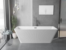 Mexen Tava laisvai pastatoma vonia, rifliuota 170 x 75 cm, balta, perpylimas gun metal - 52851707500-95, 170 x 75 cm
