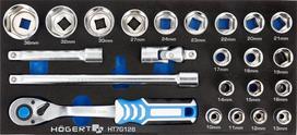 Įrankių rinkinys su terkšle 1/2" 23 vnt. Ht7g128