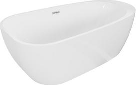 Mexen Giada laisvai pastatoma vonia 170 x 90 cm, balta blizgi, chromuotas perpylimas - 52741709000-01, 170 x 90 cm