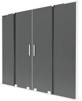 Mexen Velar L Duo vonios sienelė 2-jų durų stumdomas 200 x 150 cm, grafitas, baltas - 896-200-003-42-20