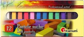 Profesionalios 12 Spalvų Sausos Pastelės – Intensyvios, Lūžimui Atsparios Kreidelės