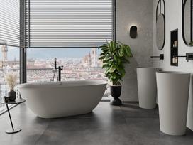 Mexen Siena laisvai pastatoma vonia iš konglomerato 170 x 80 cm, betono matinė - 57291708061, 170 x 80 cm