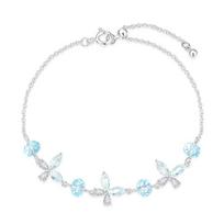 Barbie crystal bracelet  element Summer clear blue pure desire butterfly wrist Exquisite new Chinese style fortune-enhancing TX2604040 mėlyna