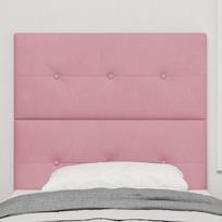 LED Headboard with LED Light Strips Pink 80 cm Velvet