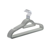 10/20Pcs Velvet Clothes Hangers, Non-Slip Flocked Felt Clothes Hangers, Solid Clothes Hangers, Saving Closet Spa White Gray 10PCS