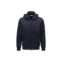 Stone Island FW23 Soft Shell-R E.Dye® Vėjo nepraleidžianti Vandeniui atspari Kvėpuojanti Softshell ilgomis rankovėmis su gobtuvu Užsegama užtrauktuku striukė Vyriška striukė Tamsiai mėlyna 7915Q0122-V0020 M