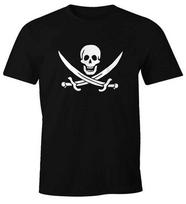 Men's T-Shirt Pirate Skull Skull Jolly Roger Calico Carnival Fun Shirt XXL