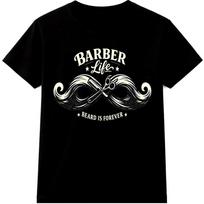 Barber Life T Shirt Beard Is Forever Moustache Scissors Vintage Graphic Tee XL
