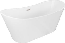 Mexen Montana laisvai pastatoma vonia 180 x 80 cm, balta, šlifuotas nikelis - 52011808000-97, 180 x 80 cm