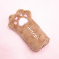 Plush Cartoon Cat Paw Pencil Case Large Capacity Kawaii Furry Animal School Stationery Storage Organizer for Kids Girls Supplies A3