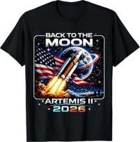 Artemis Launch Back To The Moon 2026 Star Tshirt S