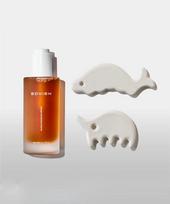 Edview Master Ceramic Gua Sha Face Care Full Set (2 Types of Gua Sha + Large Size Ampoule) Beige matte