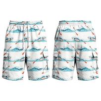 Men's Hawaiian Print Basic Cargo Pants with Multiple Pockets Relaxed Straight Leg L juoda