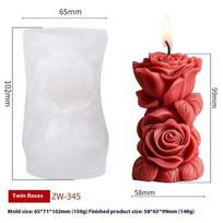 3D rožės stulpo žvakės silikoninė forma  pasidaryk pats  geometrinė gėlės kolonos žvakės gipso ornamento forma vestuvių dekoras A2