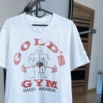 90s Gold'S Gym Saudi Arabia Promo T-Shirt White XXL 3XL