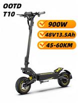 Electric Scooter, OOTD T10 Scooter,Max 900W Motor 48V 13.5Ah Battery, 45-60km Range, 11 Inch All-Terrain 50KM/H OOTD T10 900W48V13.5Ah-GY-YY