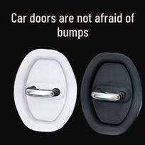 Universal Car Door Shock Absorbing Anti-Collision Buffer Pad & Rubber Sleeve white