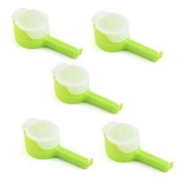 A84E-Bagging And Entrainment Pour Food Bag Holder Bag Sealing Clip With Inverted Mouth Reusable Plastic Cover Sealing Clip žalia