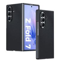 Applicable to Samsung ZFold7 mobile phone case plain leather lamb leather anti-drop folding business ultra-thin ZFold6 protective case Samsung zfold7