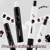 Cute Cat Paw Pens 0.5mm Black Ink Retractable Quick Dry School Stationery Set for Students Writing onesize