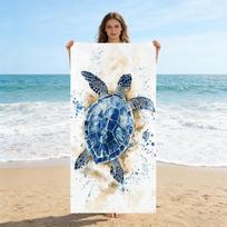 1Pc Sea Turtle Beach Towel Quick-Drying Super Absorbent Suitable For Swimming Beach Pool Gym Family Travel Gift For Friends 40X60CM