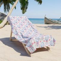 Cottagecore Pink Tennis Beach Towel, Preppy Grandmillennial Pool Towel (Single-Sided Print Beach Towel) Rg2F 30X90CM