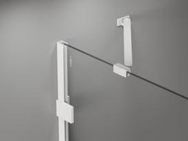 Mexen Lunar vonios ekranas 1-durų 70 x 150 cm, skaidrus, baltas - 897-070-000-20-00