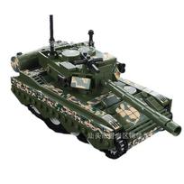 380pcs Classic Rotating Tracks Heavy Tank Model Building Blocks Set Army Weapons Soldiers Bricks Kids Toys Children Gifts žalia