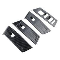 Car Window Lifter Panel Sticker for Volkswagen T-Roc Troc 2018-2026 LHD Imitation Carbon Fiber ABS Interior Styling Accessories juoda