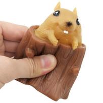 Multiple options Funny stress relief Squeeze ToysTree Stump Squirrel Cup Decompression Mouse Cheese Telescopic Head Spoof Toys