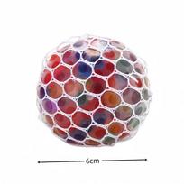 6cm Rainbow Bead Stress Relief Squeeze Ball TPR Soft Decompression Ball Venting Balls Grape Ball Relaxation Toy for Adults