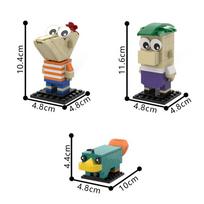 MOC Animacija Phineas & Ferb Figūrėlė Statybiniai Blokeliai Modelis Platypus Perry Plytelės Surinkimo Žaislai Vaikams Pasidaryk Pats Gimtadienio Dovana beige