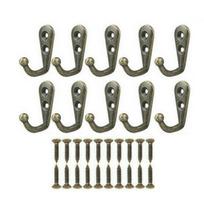 10PCS Vintage Hooks Wall Hook Durable Robe Coat Hat Holder Multi Use Key Hanger With Screws Household Hanging Storage Supplies
