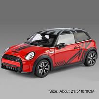 1:18 Mini Cooper S 530LI Model Toy Cars Alloy Diecast Shock Absorption Doors Opened Front Wheel Steering Simulation Vehicle Toys black