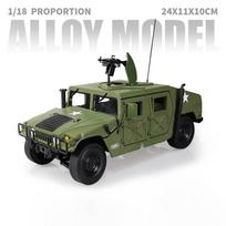 1:18 Hummer H1 Military Explosion Proof Armored Car Alloy Metal Diecast Model Car Home Decoration Collectible Hobby Display Gift žalia