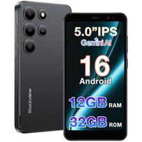 Atnaujintas - Blackview WAVE 2C Mini išmanusis telefonas 5,0  ekranas 12GB(3+9) + 32GB / iki 1 TB 3000 mAh Android 16 5 MP Telefonas 4G Dual SIM GPS - Juodas