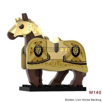 Medieval Castle Soldier Action Figures Building Block Dragon Anime Knight Accessory Warhorse Militia Helmet Shield Toy Gift N01
