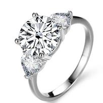 Sace Gems D spalvos 3 ct moissanite žiedas S925 sterlingų, padengtas 18k baltu auksu, vestuviniai sužadėtuvių puikūs juvelyriniai žiedai moterims 9 buivolo oda