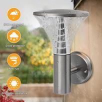 Modernus LED sieninis šviestuvas lauko 18W 1600LM sidabrinis 16x18x28cm — fasadinis šviestuvas, terasos apšvietimas, sodo šviestuvas, lauko sieninis šviestuvas, namo apšvietimas, plieninis šviestuvas, šilta šviesa