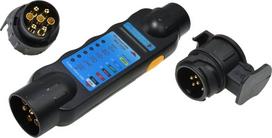 Geko kištukų ir priekabos šviesų testeris G02331, 6 LED, 13/7 adapteris, 7/13 adapteris