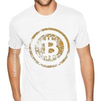 Vintage BTC Crypto Currency Bitcoin Wholesale T-Shirt Men Stylish Tees Tops Shirt New Coming Normal Cotton Men's T Shirt Normal XXXXL balta