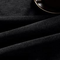 Aksominės šiluminės užtemdančios užuolaidos Blackout juodos 2 vnt. 132x225 cm — užuolaidos miegamajam, velvetinės užuolaidos, langų izoliacija, garsą izoliuojančios užuolaidos, namų tekstilė, užuolaidos svetainei, langų dekoras