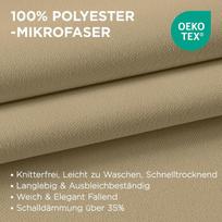 Joydeco 2-PAK Paruoštos užtemdančios užuolaidos 240x140 cm su žiedais smėlio spalvos — užuolaidos miegamajam, užuolaidos su žiedais, termo užuolaidos, užuolaidos svetainei, temdančios užuolaidos, langų tekstilė