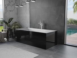 Mexen Vigo laisvai pastatoma vonia 178,5 x 80 cm, balta/juoda, baltas persipylimas - 51251788075-20, 178,5 x 80 cm