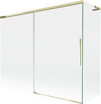Mexen Rox L vonios dušo siena 2-jų dalių stumdomas 190 + 90 x 150 cm, skaidrus, auksinis - 8C9L-190-090-50-00