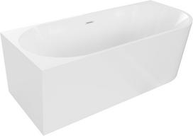 Mexen Mia atskirai stovinti kampinė vonia kairioji 160 x 75 cm, balta, baltas perpilimas - 52691607500L-20, 160 x 75 cm