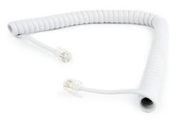 GEMBIRD TC4P4CS-2M-W Gembird Telefono ragelio spiralinis laidas, RJ10 (4P4C), 2m, baltas