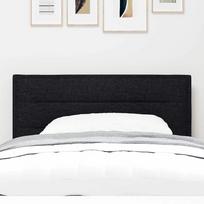 LED Headboard with LED Light Strips Black 100 cm Fabric